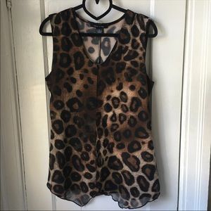 *FREE WITH ANY PURCHASE Leopard print dressy top size large